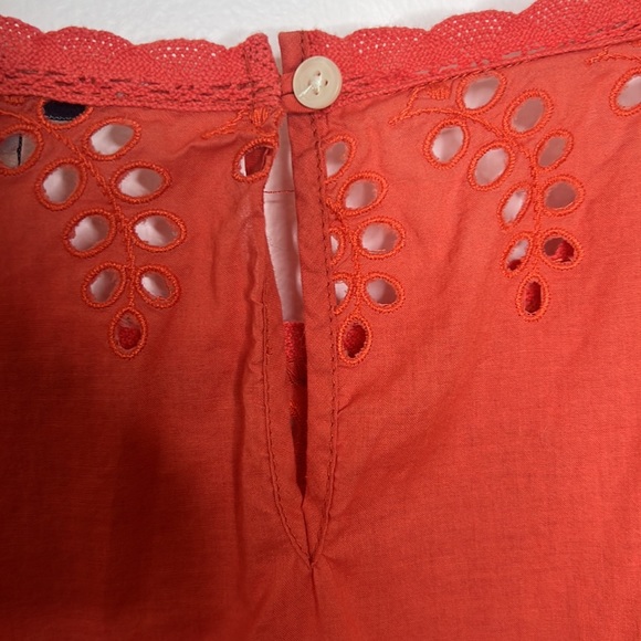 Madewell Size 4 Coral Eyelet Dress - Picture 8 of 9
